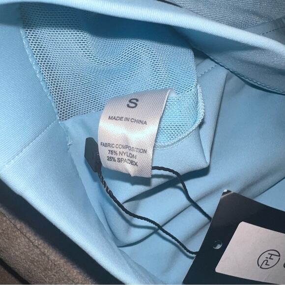 Pedal House New York High Neck Mesh Detail Sports Bra in Baby Blue Small NEW - Picture 5 of 5